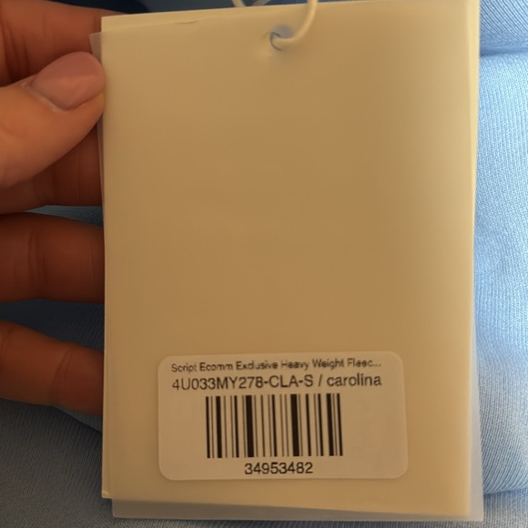 MADHAPPY Powder Blue Script Hoodie - Picture 9 of 10